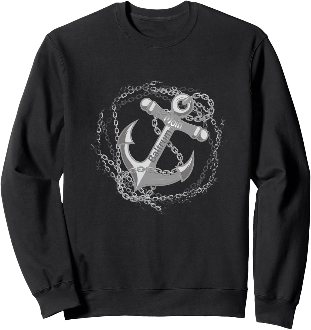 Moin Baltrum mit Anker für Strandurlaub an Küste und Meer Sweatshirt