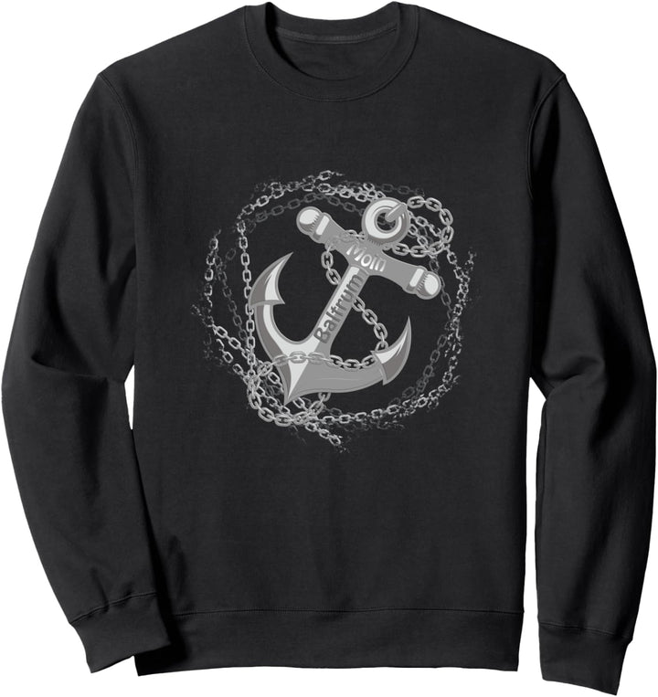 Moin Baltrum mit Anker für Strandurlaub an Küste und Meer Sweatshirt