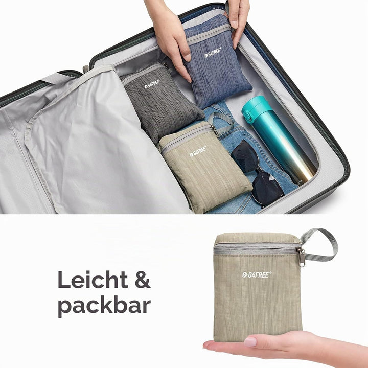 G4Free Kleiner Rucksack, faltbar, 10/15 l, leicht und faltbar, für den Aussenbereich, Reiserucksack,