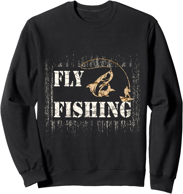 Angler Fliegenfischen Fischer Angel Fischen - "Fly Fishing" Sweatshirt