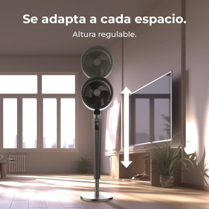 Cecotec Standventilator Luftzirkulator Energysilence 2400 Cyclone Noir. 40W, kraftvolle Luftzirkulat