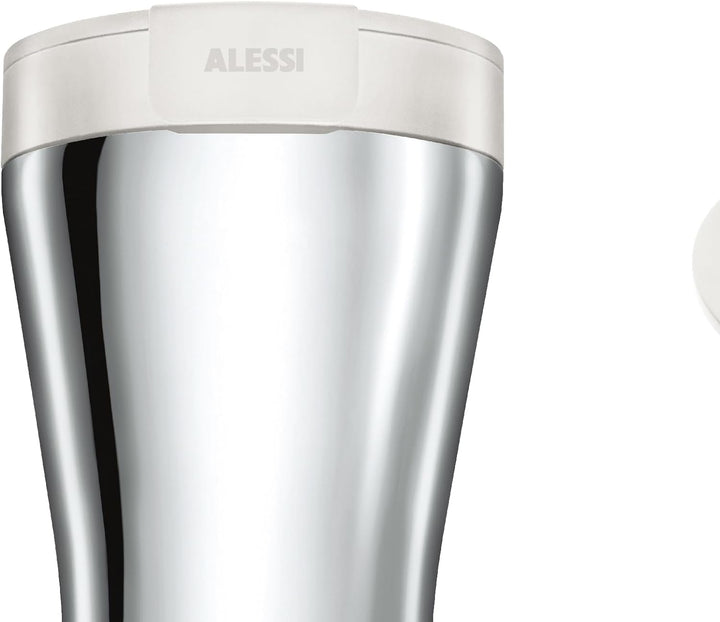 Alessi GIA24 W Travel Mug, Stainless Steel, weiss, Weiss