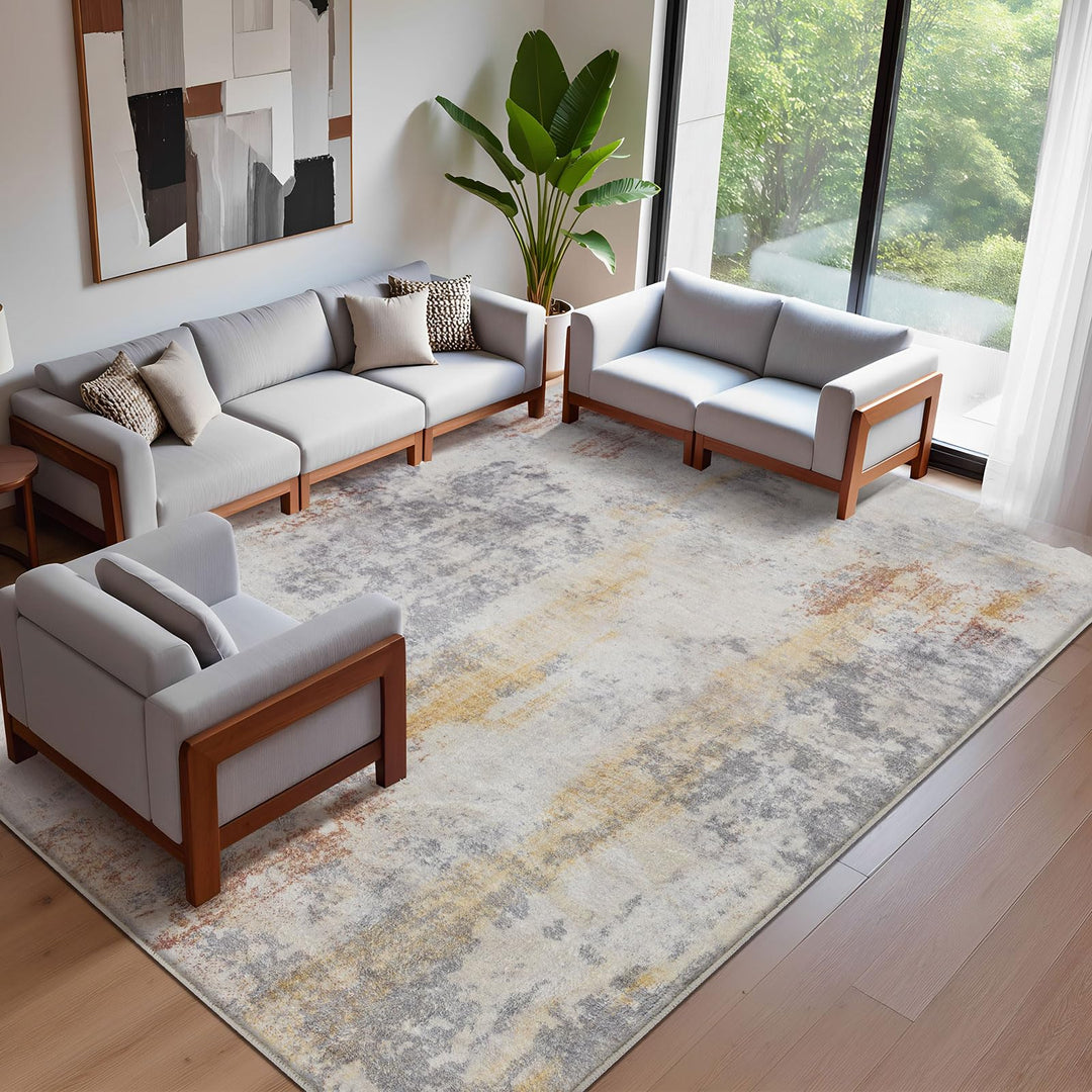 Calore Teppich Wohnzimmer, Moderne abstrakte Teppich Schlafzimmer, Teppiche rutschfeste Weicher Tepp