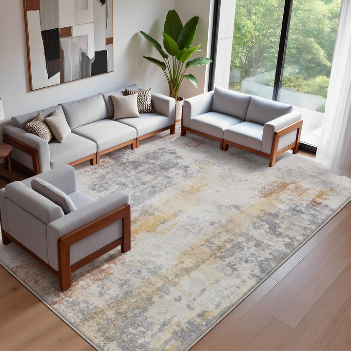 Calore Teppich Wohnzimmer, Moderne abstrakte Teppich Schlafzimmer, Teppiche rutschfeste Weicher Tepp