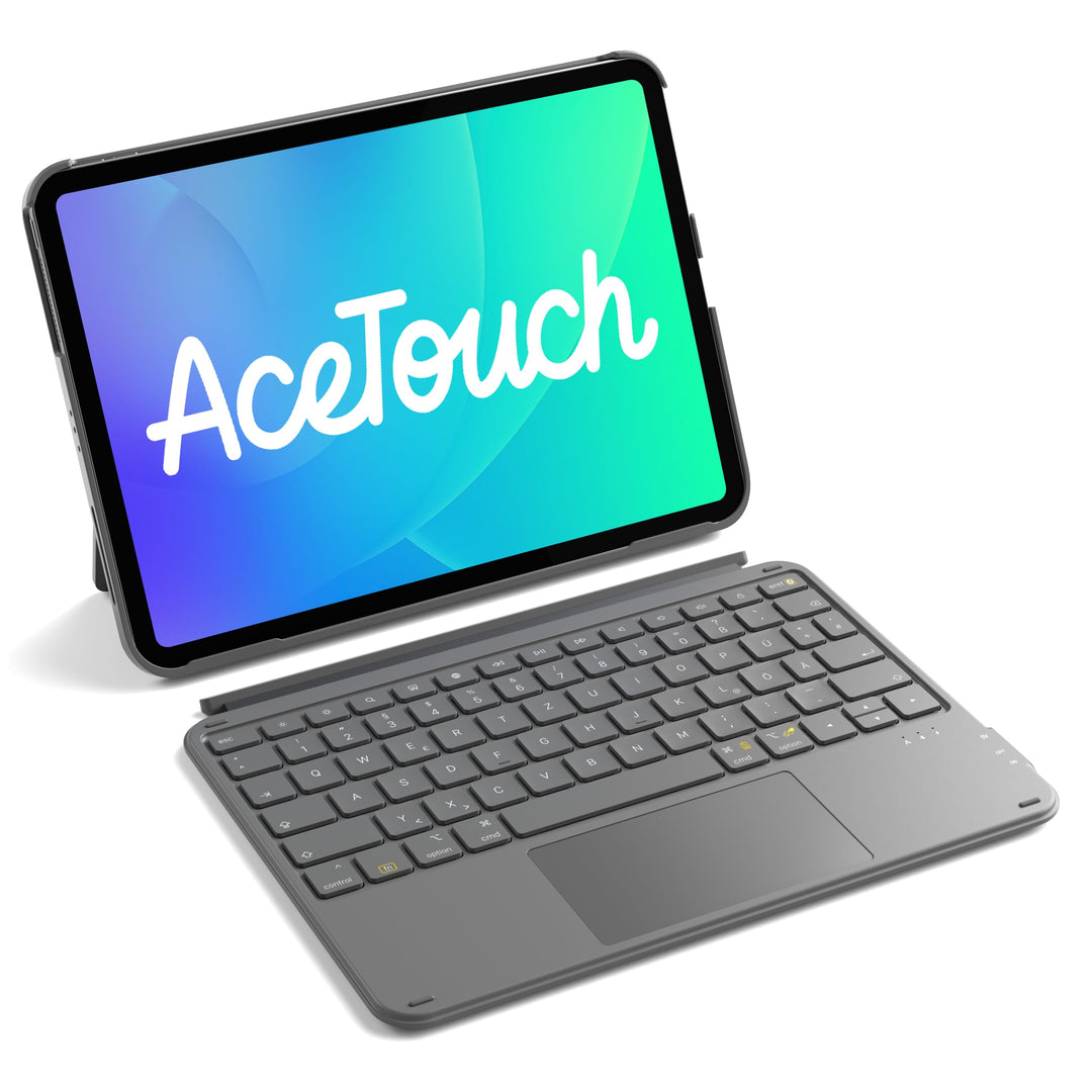 Inateck Hülle mit Tastatur, Ultraleichte Tastatur für iPad 10 Generation, iPad Air 6 11 Zoll 2024, i