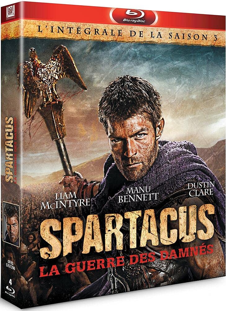 Coffret spartacus, saison 3 : la guerre des damnés [Blu-ray] [FR Import], Blu-ray
