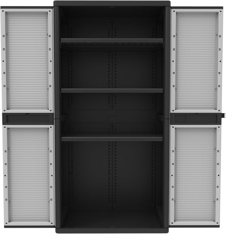 Terry, Jumbo Cab 2900 Qblack, Schrank mit zwei Türen und 3 verstellbaren Einlegeböden, für innen und