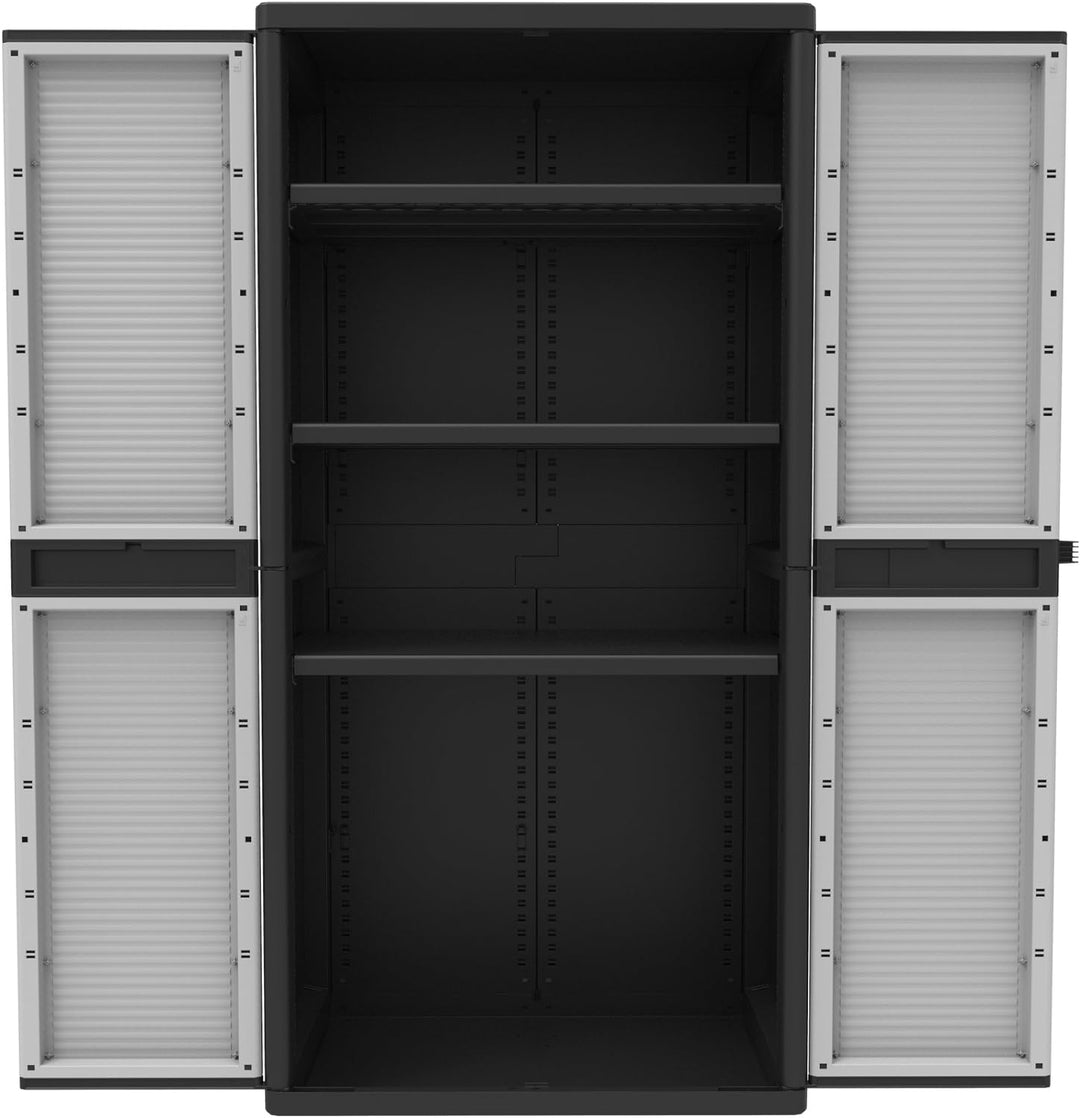Terry, Jumbo Cab 2900 Qblack, Schrank mit zwei Türen und 3 verstellbaren Einlegeböden, für innen und