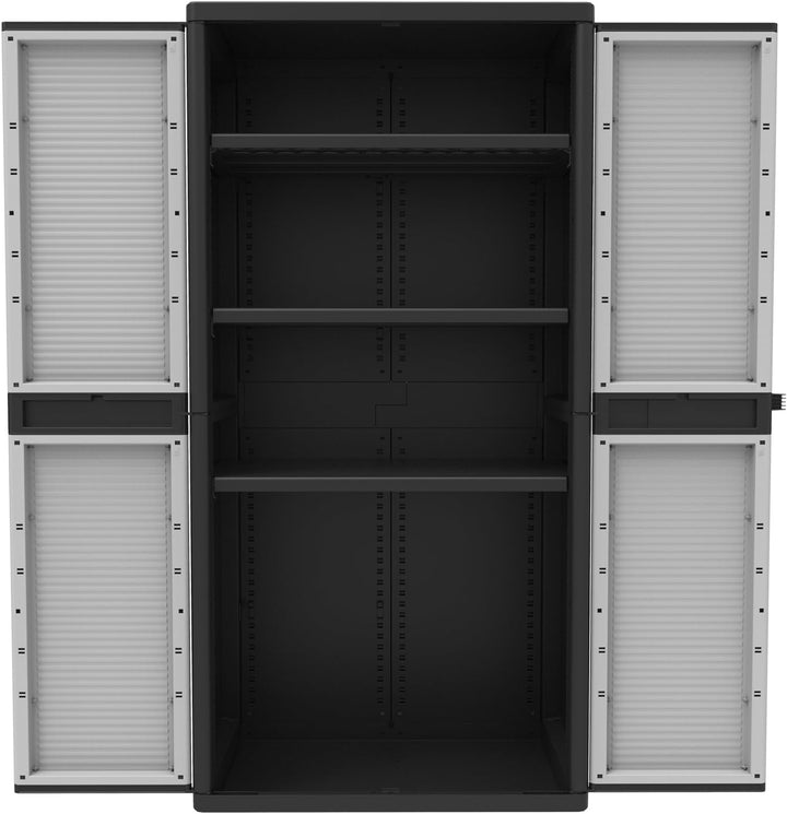 Terry, Jumbo Cab 2900 Qblack, Schrank mit zwei Türen und 3 verstellbaren Einlegeböden, für innen und