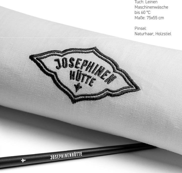 Josephinenhütte Pflegeset (Leinentuch und Pinsel)