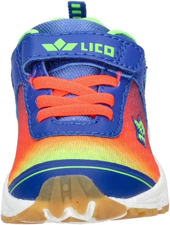 Lico Unisex Kinder BarneyHallenturnschuhe 25 EU Blau Orange Lemon, 25 EU Blau Orange Lemon