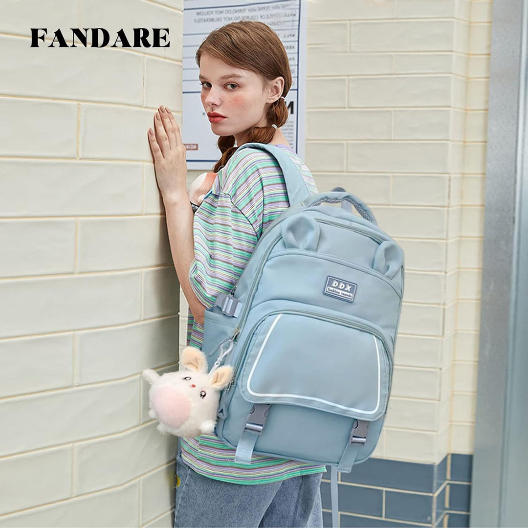 FANDARE Niedlich Schulranzen Mädchen Hochschule Rucksack Junge Schulrucksack Schultertaschen Laptop