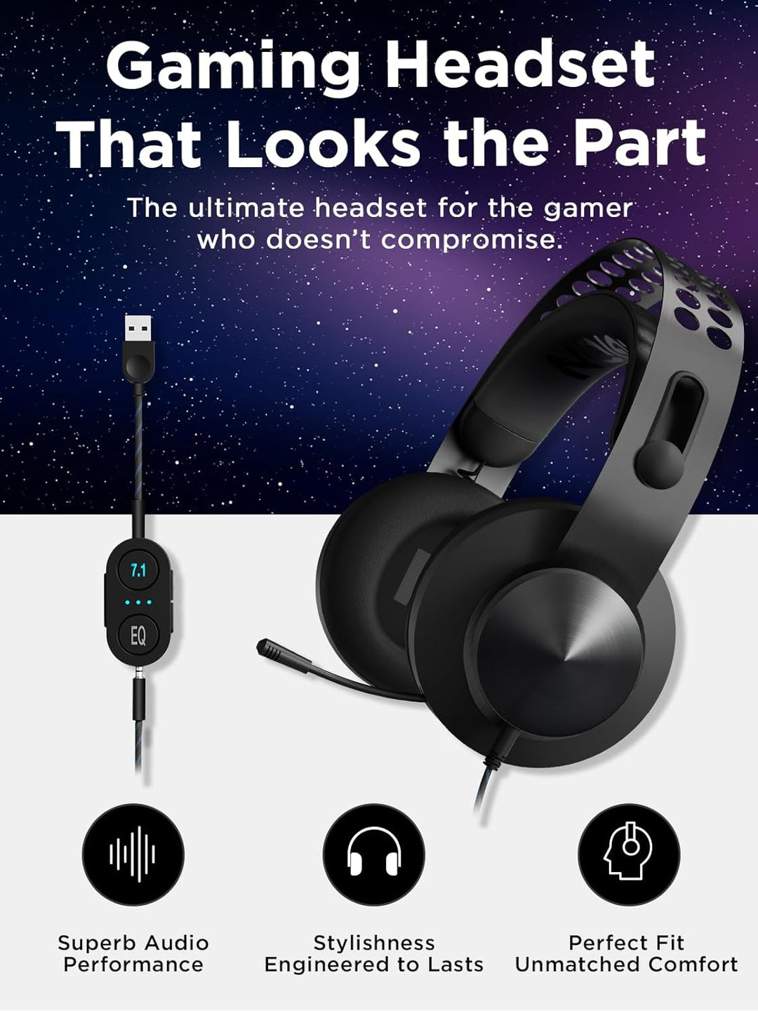 Lenovo Legion H500 Pro 7.1 Over-Ear Gaming Kopfhörer mit Mikrofon