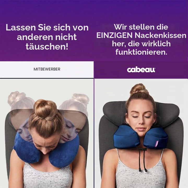 Cabeau Evolution S3 Travel Pillow - Gurte für Flugzeugsitz - Ensures Your Head Won't Fall Forward -
