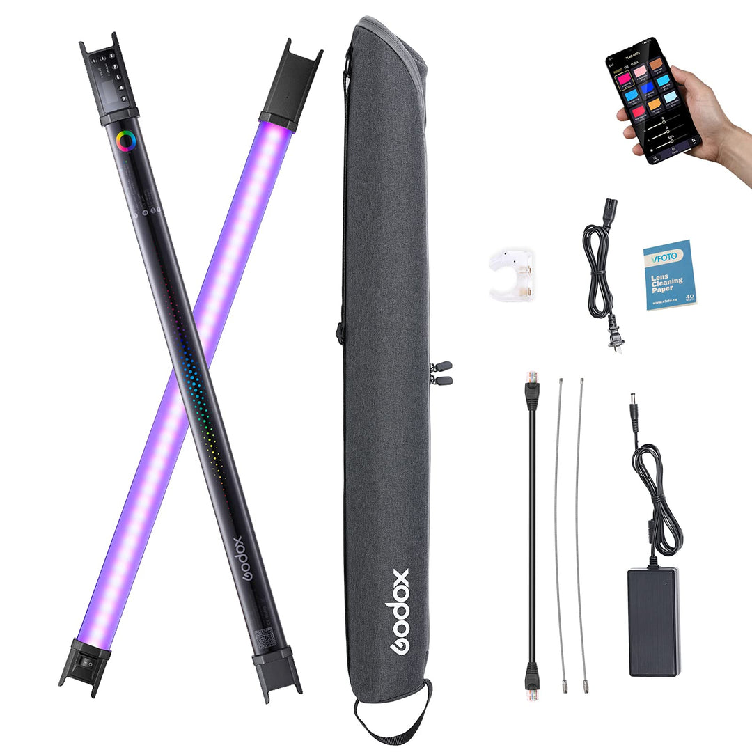 Godox TL60 RGB Tube Light Multi Color LED Licht Stick | RGB LED Videolicht Tube Stick, 2500-10000K C