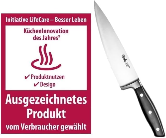 Fissler PROFI Messerset 4 tlg, Spezialklingen-Edelstahl geschmiedet - scharf, Rostfrei, Küchenmesser