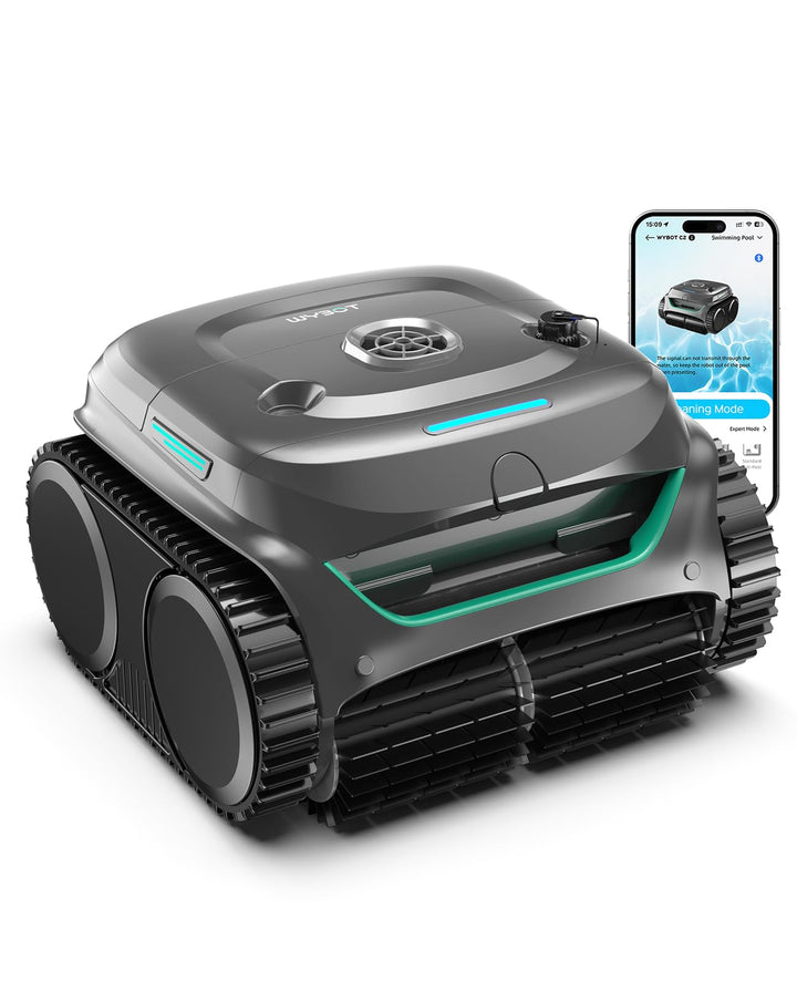 WYBOT C2 – Kabelloser Akku Poolroboter Mit 3 Motoren, Doppelfiltration, Reinigt Boden, Wand & Wasser