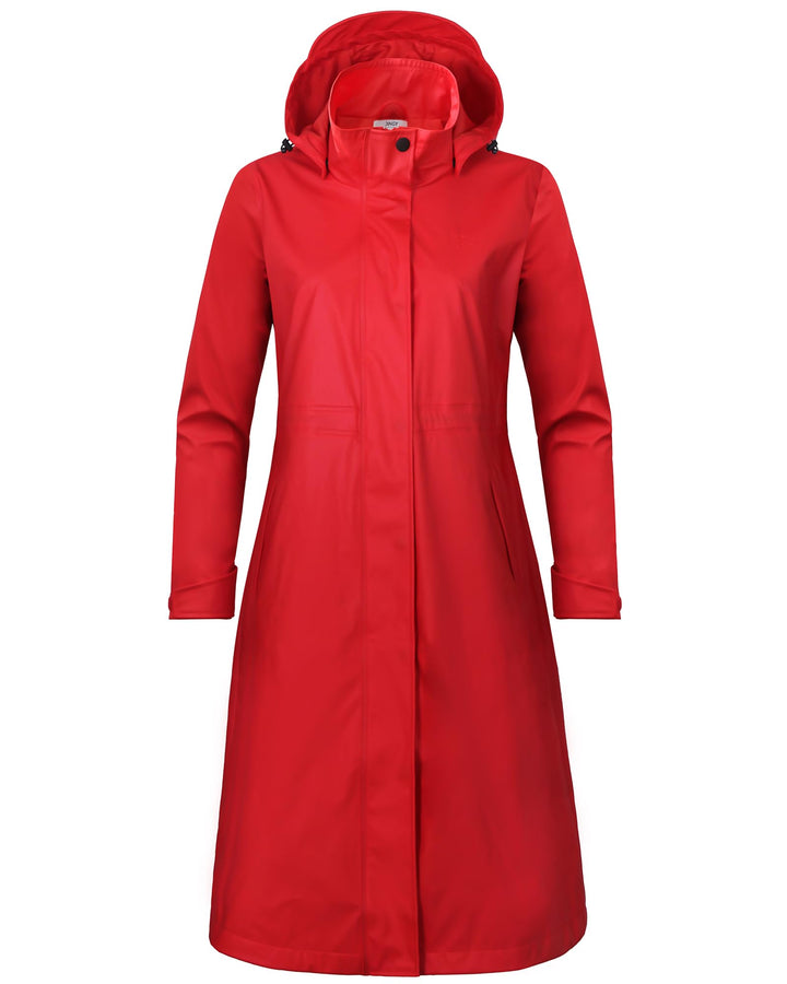rhythm of the rain Regenmantel Damen lang Regenparka Damen wasserdicht atmungsaktiv gefütterte Regen