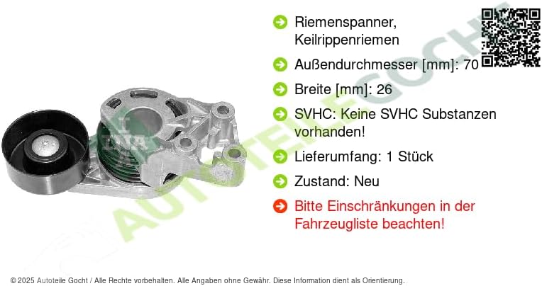 INA 534 0187 10 Riemenspanner, Keilrippenriemen
