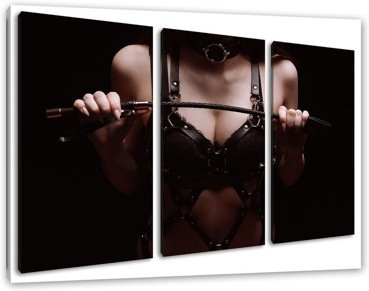 Domina als Leinwandbild 3 teilig | Grösse: 120x80 cm | Wandbild | Kunstdruck | fertig bespannt