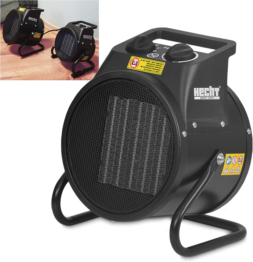HECHT Keramik Heizstrahler (NEU) – Tragbare Heizer mit 2000W oder 3000 Watt – Thermostat – Überhitzu