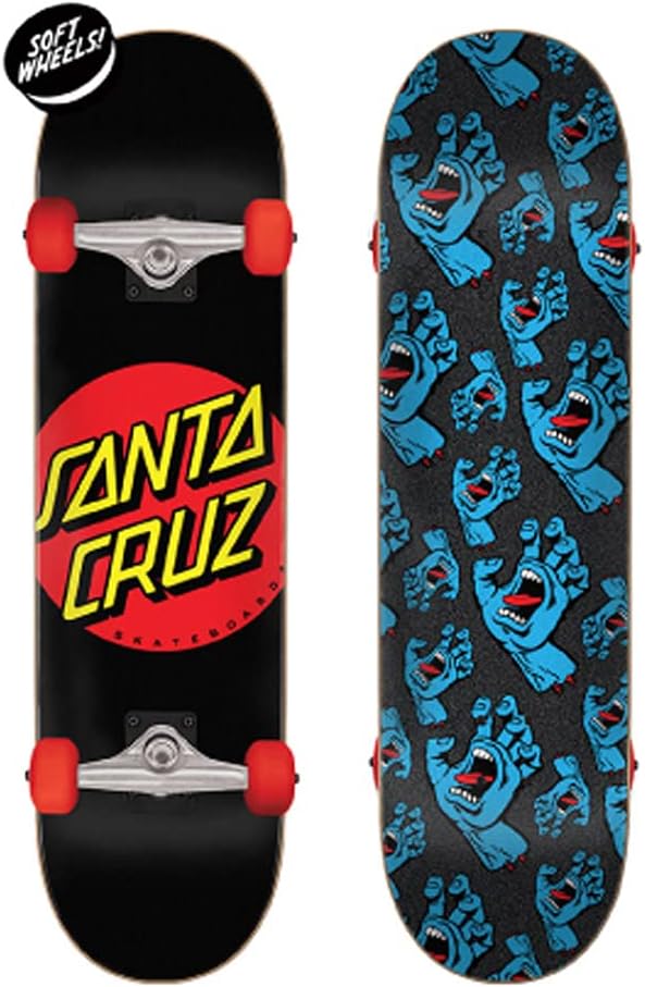 SANTA CRUZ 20 x 70 cm Skatebord Komplett – schreiende Hand Mid Mehrfarbig 7.8", Mehrfarbig 7.8"