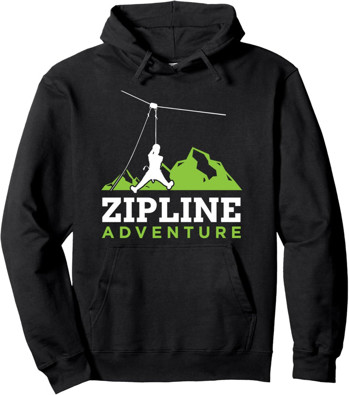 Zip Line Zipline Adventure Ziplines Pullover Hoodie