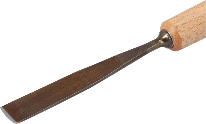 STUBAI Stemmeisen Stechbeitel Serie 52 - Form 3 | Gerades Flacheisen - 14 mm, mit Holzgriff, zum Vor