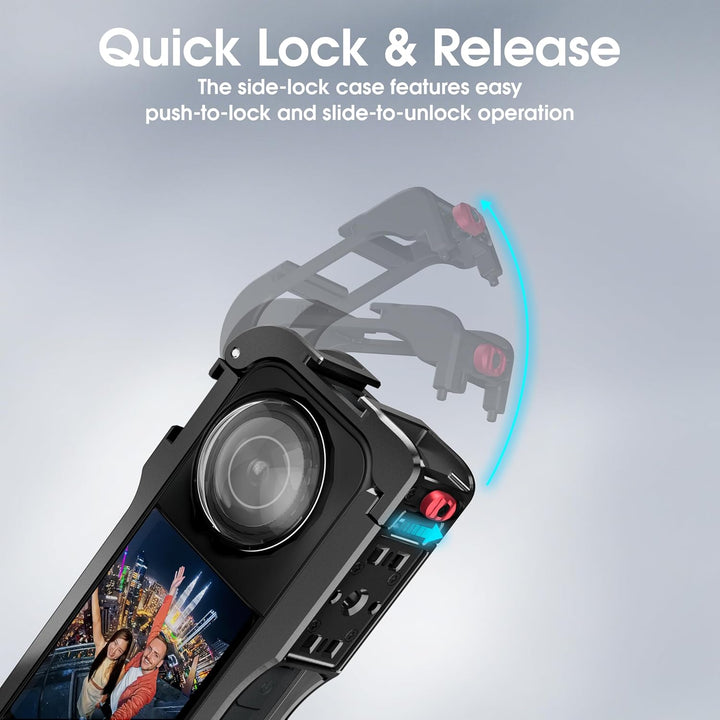 Utility Frame für Insta360 X5, Metallgehäuse für Insta 360 X5 Zubehör, Schutzkäfig mit Silikon-Objek