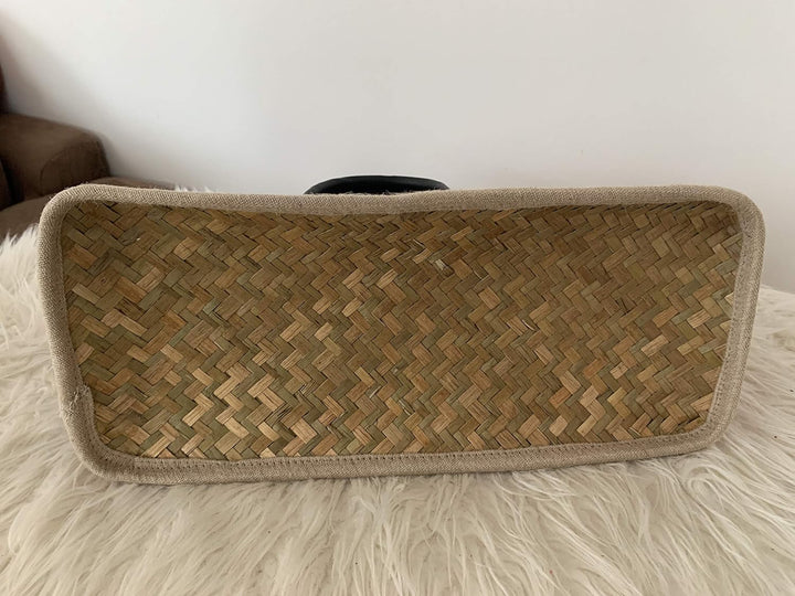 Einkaufstasche Shopper Henkeltasche Korb Handtasche Allzwecktasche Schwarz-Streifen, Schwarz-streife