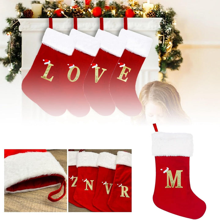Weihnachtsstrümpfe Mit Buchstaben Nikolausstrumpf Weihnachtssocken Zum Aufhängen Christmas Stockings