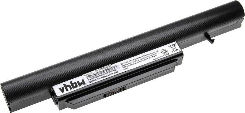 vhbw Akku Ersatz für Hasee SQU-1008, SW6-3S2P-5200 für Notebook (4400mAh, 11,1V, Li-Ion, schwarz)