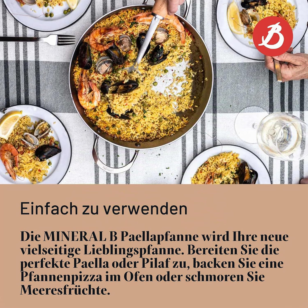 de Buyer - Paella Pfanne MINERAL B aus Eisenstahl - 32 cm - 5652.32