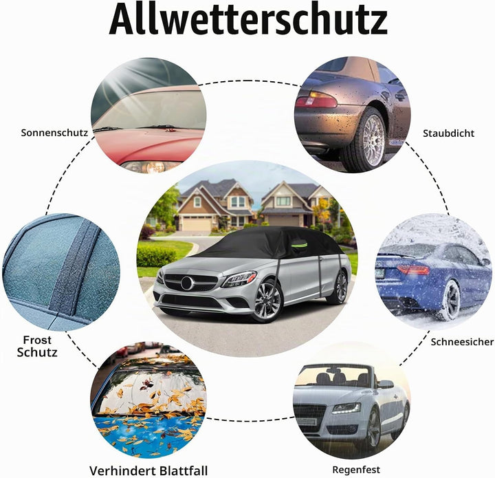 Halbe Autoabdeckung Ersatz für Mercedes-Benz C-Class 2015-2024, Halbgarage Upgrade Verdickter Allwet