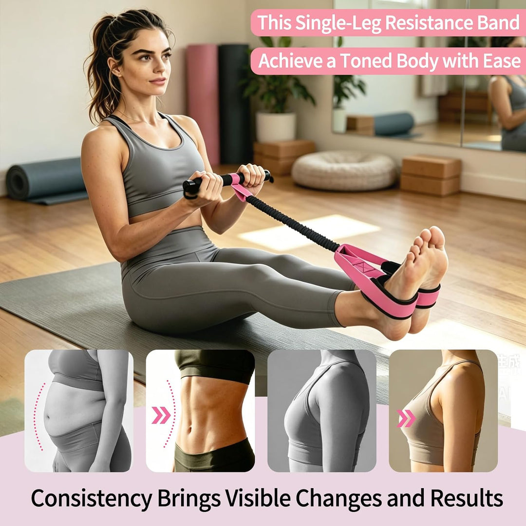 Expander mit Griffen,Bodybuilding Expander,Bauchtraining | Unterarmtrainer, rutschfeste Fusspolster,