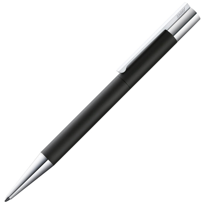 LAMY scala Kugelschreiber 280 – Kuli aus Edelstahl in der Farbe Schwarz, strichmattiert mit Drehmech