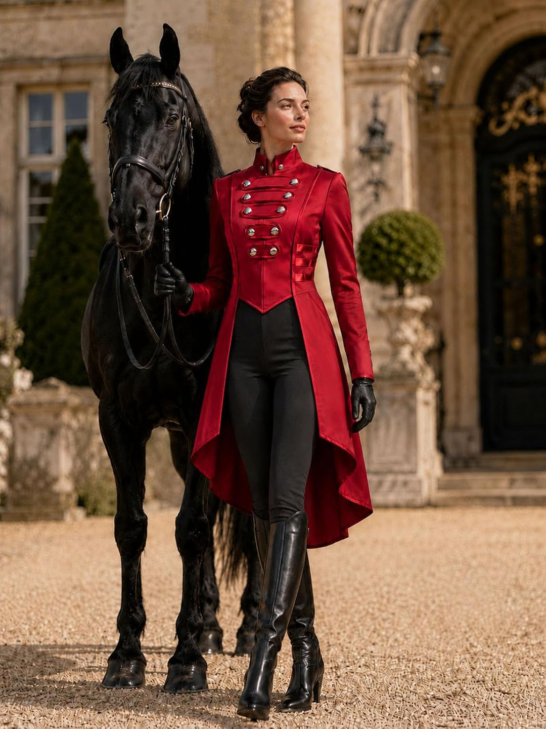 Damen Steampunk Vintage Frack Jacke Unregelmässiger Saum Gothic Kleidung Viktorianischer Gehrock Lan