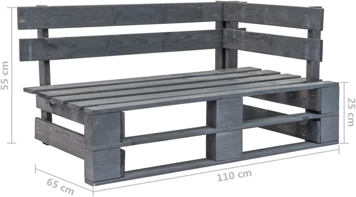 Tidyard Garten-Paletten-Ecksofa Modular Sofa Palettensofa Gartensofa Mittelsofa Palettenmöbel Einzel