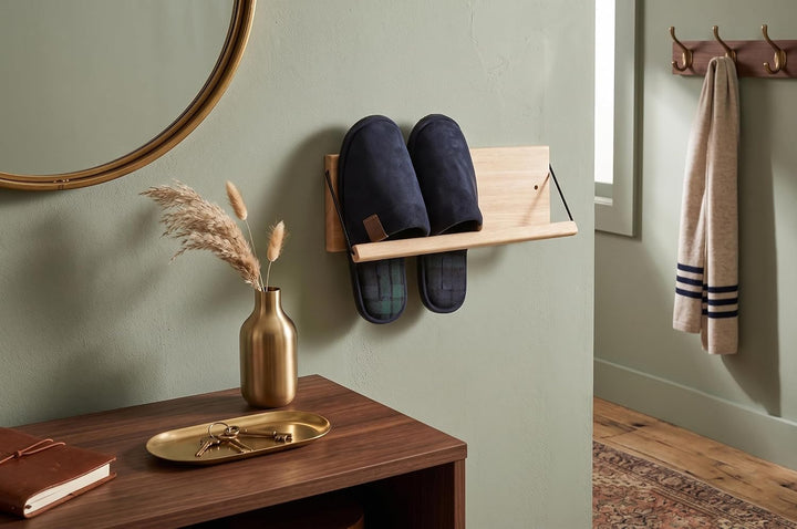 Schuhregal mit Dübel, Wandaufhängung, Schuhaufbewahrung für Sneaker, Hausschuhe, Stiefel im Eingangs