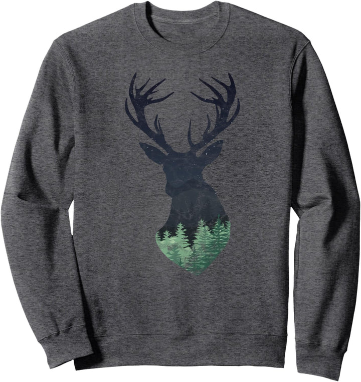 Reh Hirsch Naturfreunde Jäger - Mann Frau Kind Sweatshirt