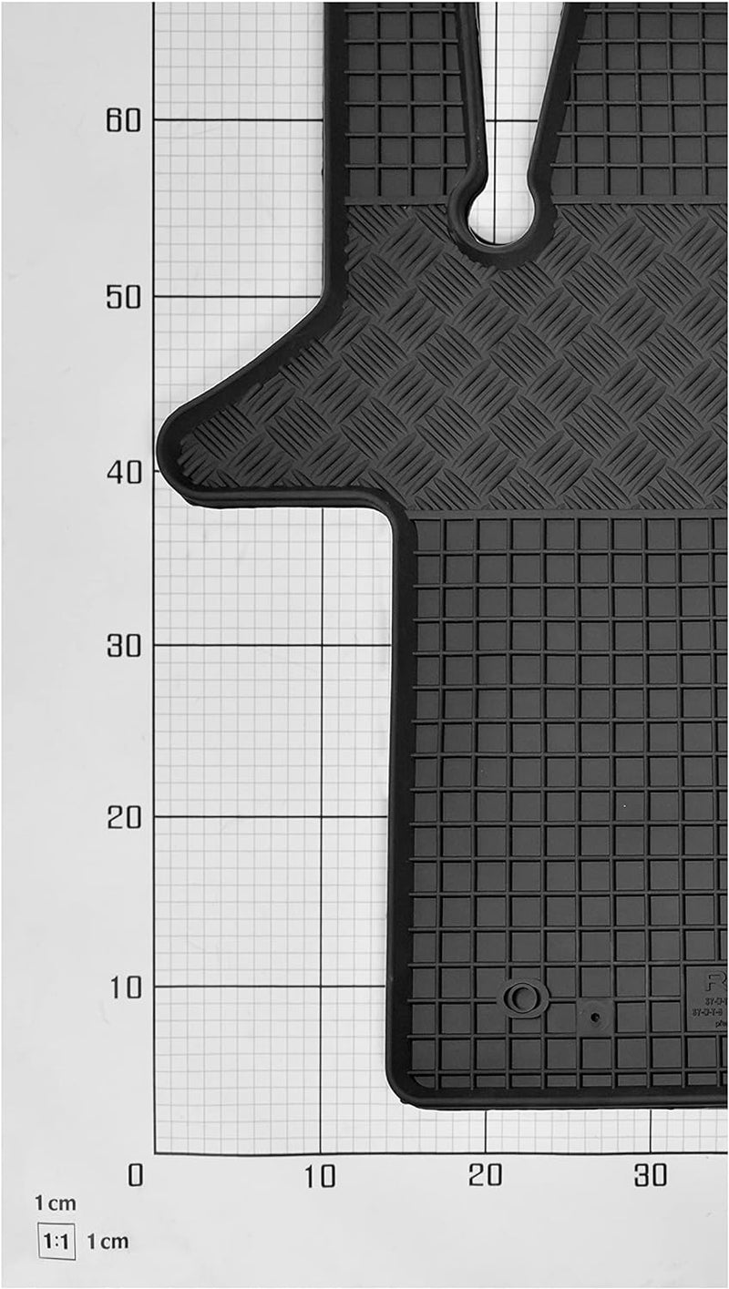 Passgenaue Gummifussmatten passend für VW T5 Transporter/Caravelle/Multivan ab 2003 bis 2015 | 2/3 S