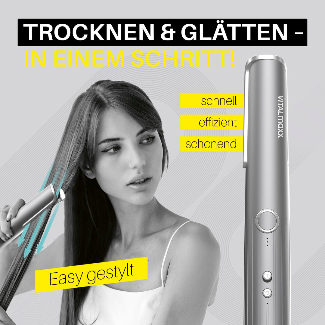 STYLE & SHINE by VITALmaxx Straight & Air Styler | Hair Styler 2 in 1: Glätteisen & Haartrockner | H