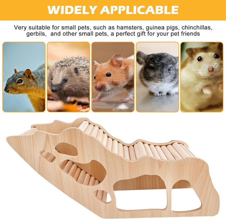 BYZESTY Hamster Haus, Hamster Haus aus Holz, Hamster Tunnel, Hamsterhaus Hamster Versteck, Watchbox