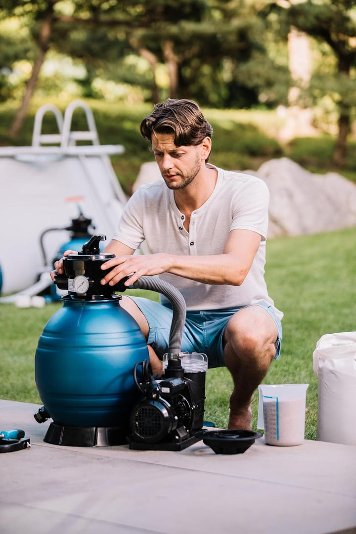 T.I.P. Sandfilteranlage - Pool Filter Set mit Vorfilter, für 40 m³ Beckengrösse, 13.200l/h Fördermen