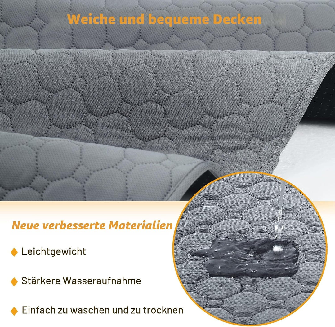 Wiederverwendbare Hundetrainingspads, 2 Stück, waschbare Welpen-Trainingspads, super saugfähig, wass