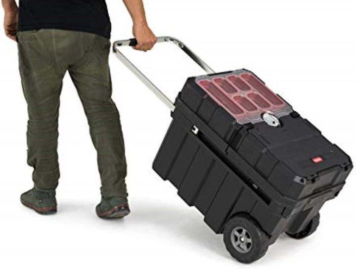 Keter 17191709 Werkzeugwagen Master Pro Serie Masterloader, Kunststoff, schwarz/gelb