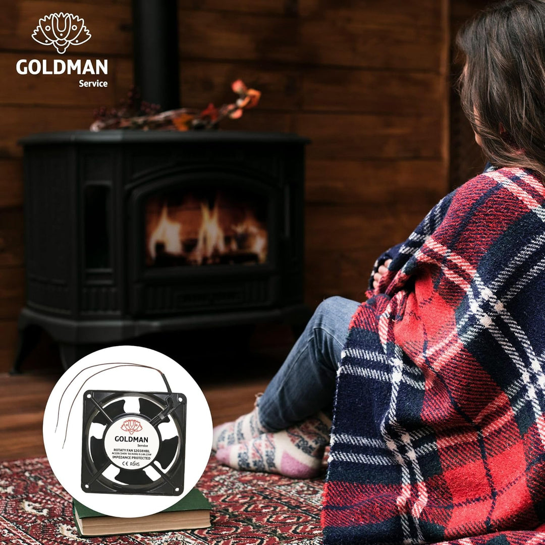 GOLDMAN SERVICE – Hochtemperatur-Axialventilator für einsteckbare Kaminkassette | Leise mit leistung