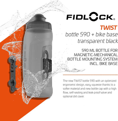 Fidlock Trinkflaschen Set Twist Bottle 590 transparent Black transparent black 590 ml, transparent b