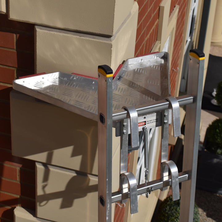 BPS® Universal Leiter Stand-Off V-förmiges Fallrohr | Leiter-Zubehör | Aluminium-Stabilisator-Gummis