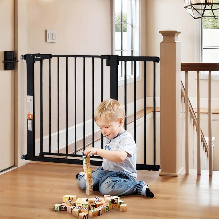 COMOMY 75 – 110 cm Sicherheitsbarriere für Kinder, Sicherheitsbarriere für Hunde, automatisches Schl